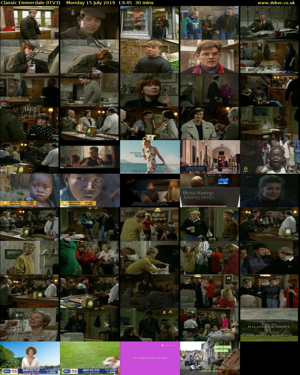Classic Emmerdale (ITV3) Monday 15 July 2019 13:45 - 14:15