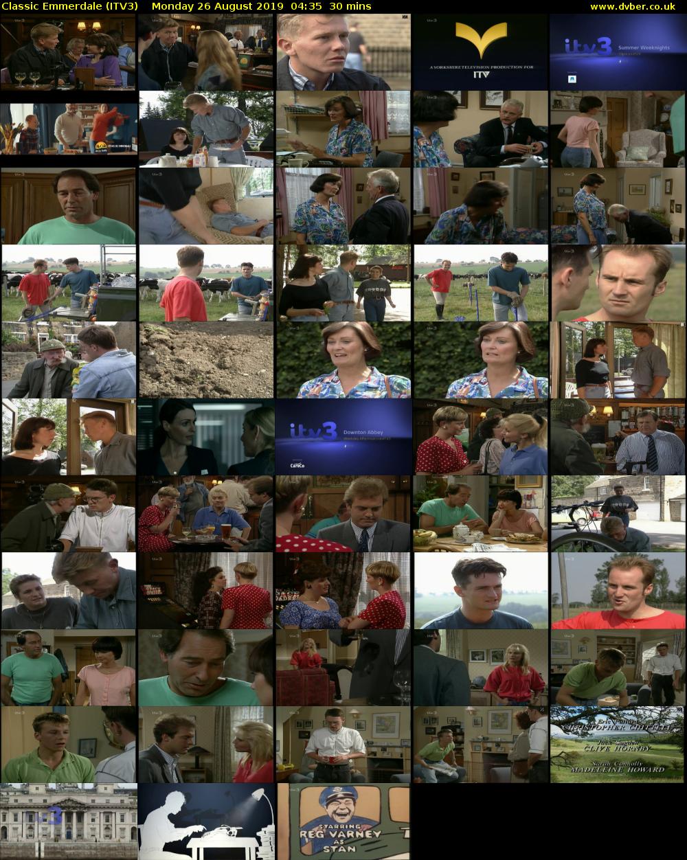 Classic Emmerdale (ITV3) Monday 26 August 2019 04:35 - 05:05