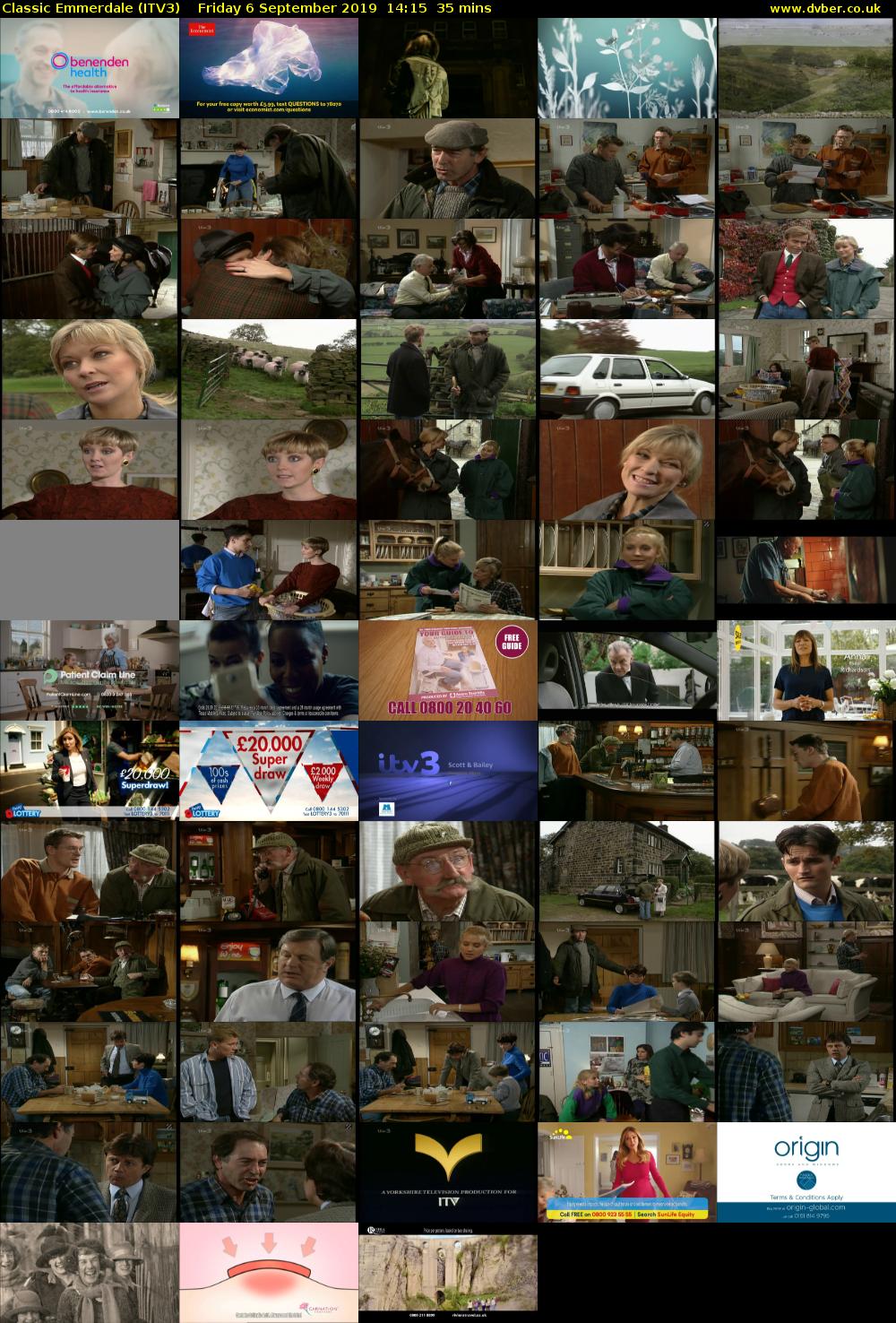 Classic Emmerdale (ITV3) Friday 6 September 2019 14:15 - 14:50