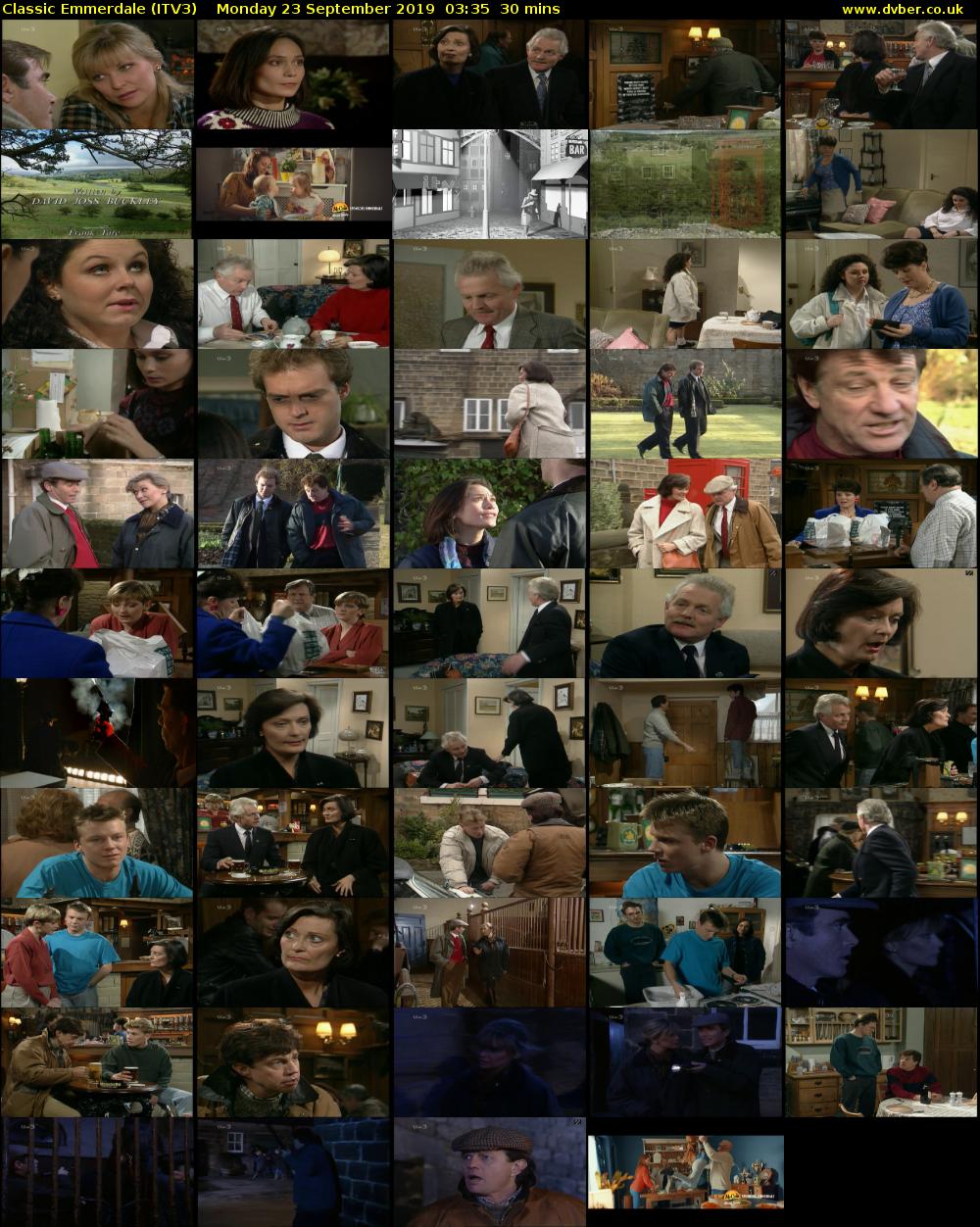 Classic Emmerdale (ITV3) Monday 23 September 2019 03:35 - 04:05