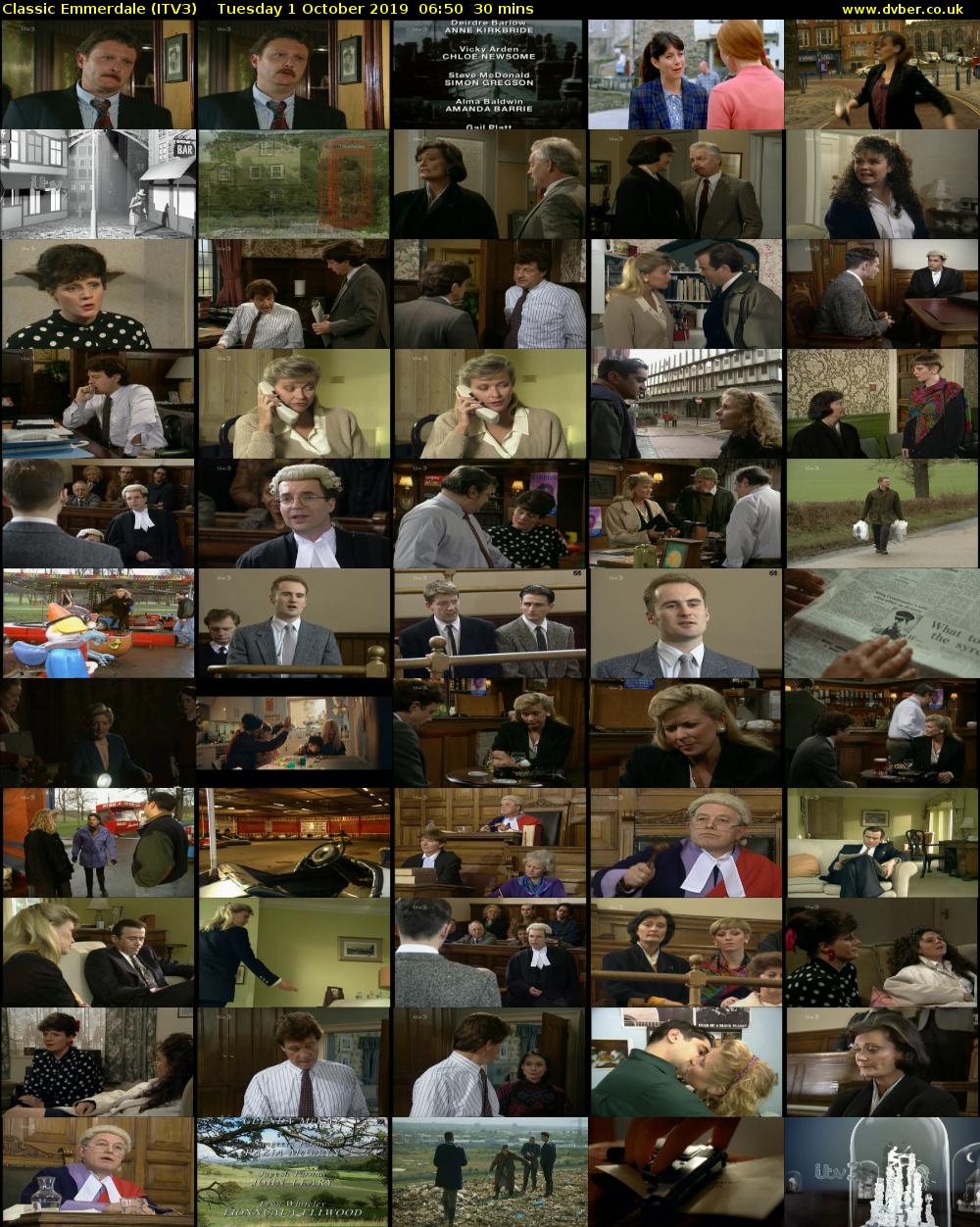 Classic Emmerdale (ITV3) Tuesday 1 October 2019 06:50 - 07:20
