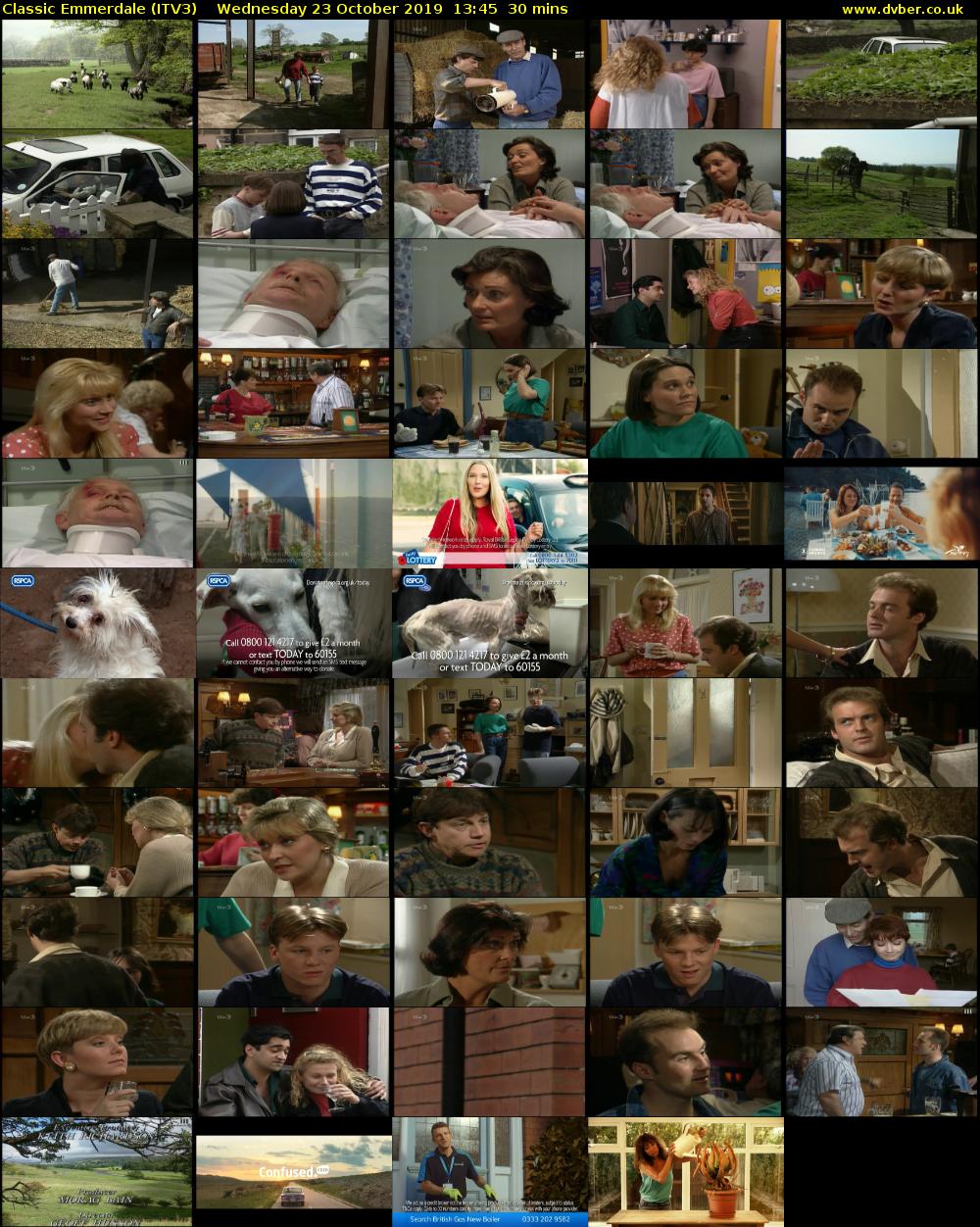 Classic Emmerdale (ITV3) Wednesday 23 October 2019 13:45 - 14:15