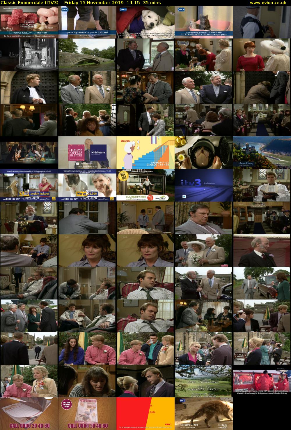 Classic Emmerdale (ITV3) Friday 15 November 2019 14:15 - 14:50