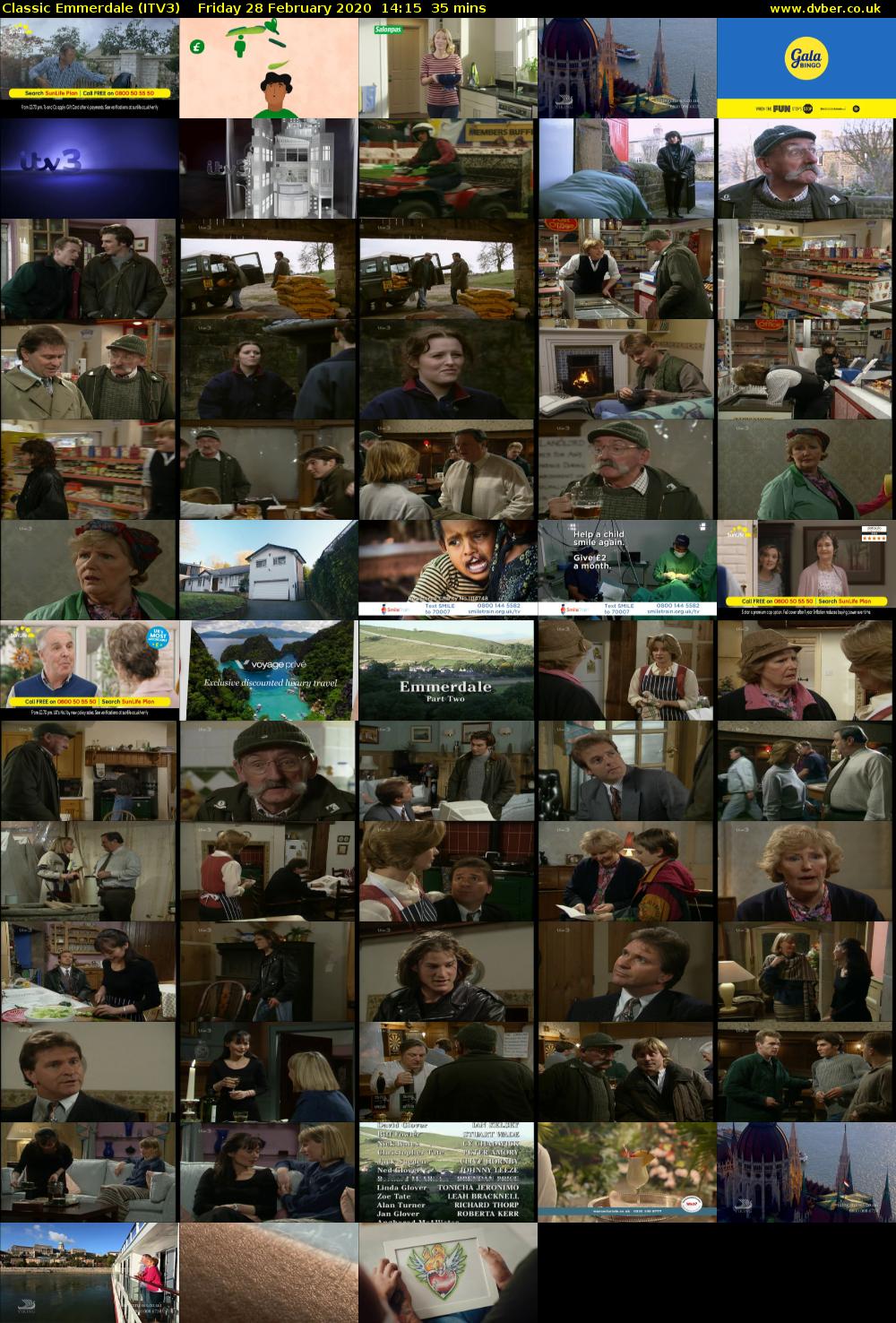 Classic Emmerdale (ITV3) Friday 28 February 2020 14:15 - 14:50