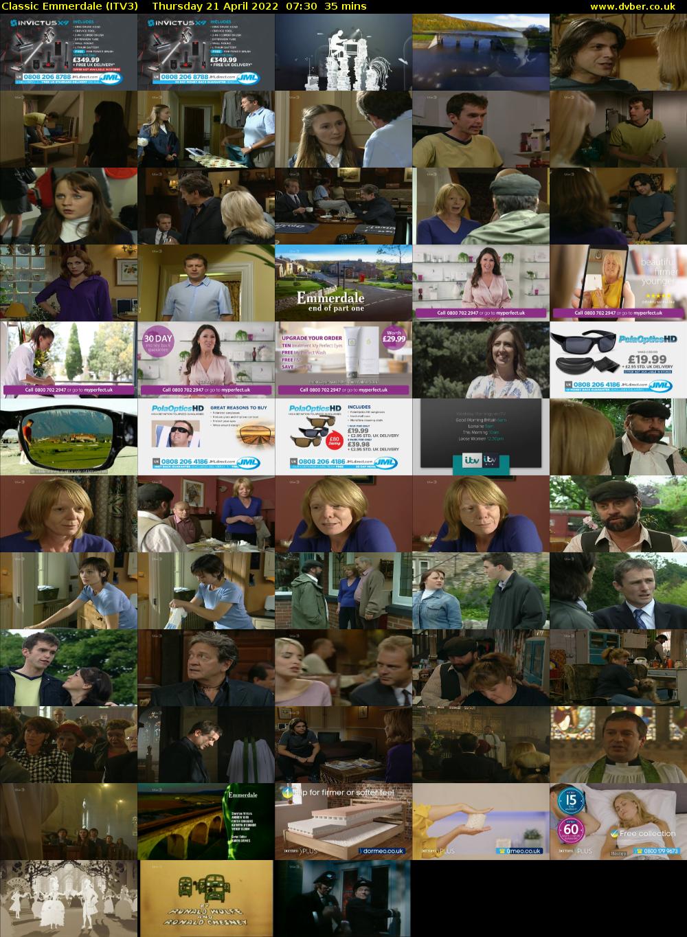 Classic Emmerdale (ITV3) Thursday 21 April 2022 07:30 - 08:05