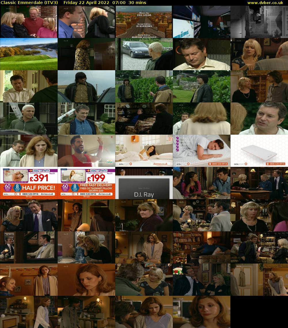 Classic Emmerdale (ITV3) Friday 22 April 2022 07:00 - 07:30