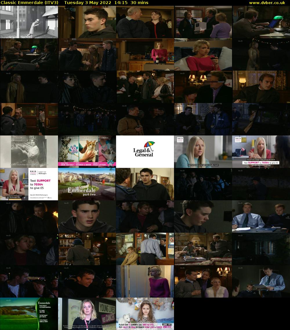 Classic Emmerdale (ITV3) Tuesday 3 May 2022 14:15 - 14:45