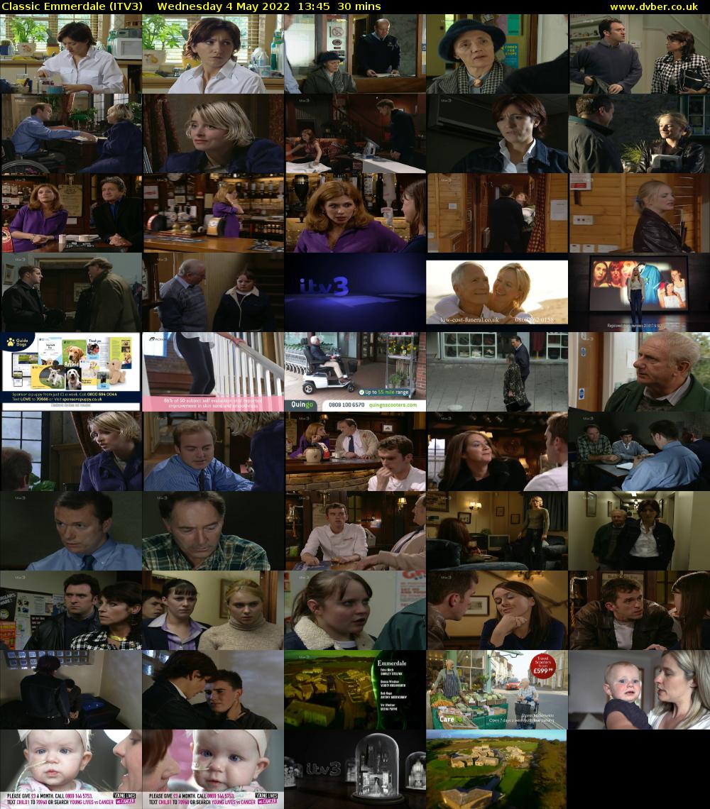 Classic Emmerdale (ITV3) Wednesday 4 May 2022 13:45 - 14:15