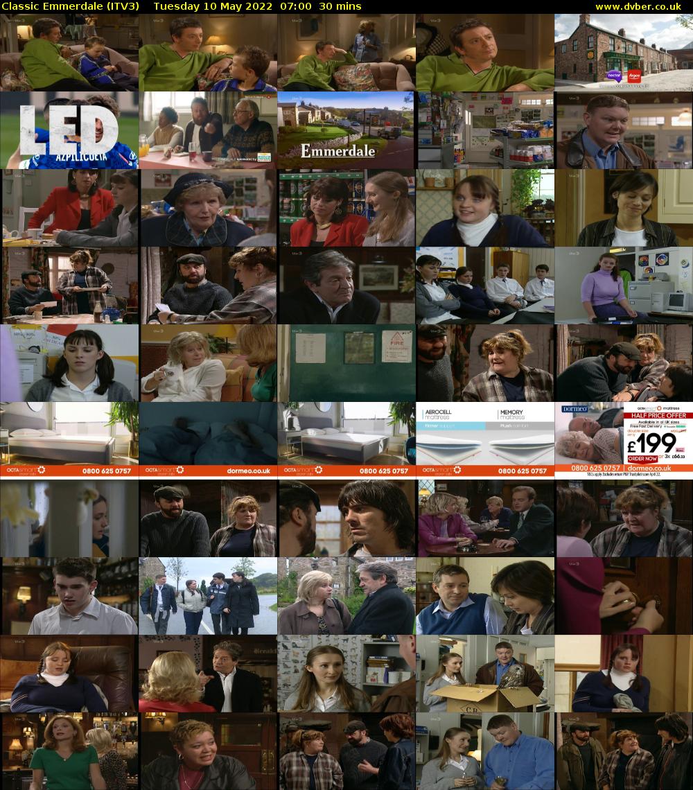 Classic Emmerdale (ITV3) Tuesday 10 May 2022 07:00 - 07:30