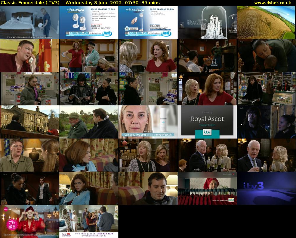 Classic Emmerdale (ITV3) Wednesday 8 June 2022 07:30 - 08:05