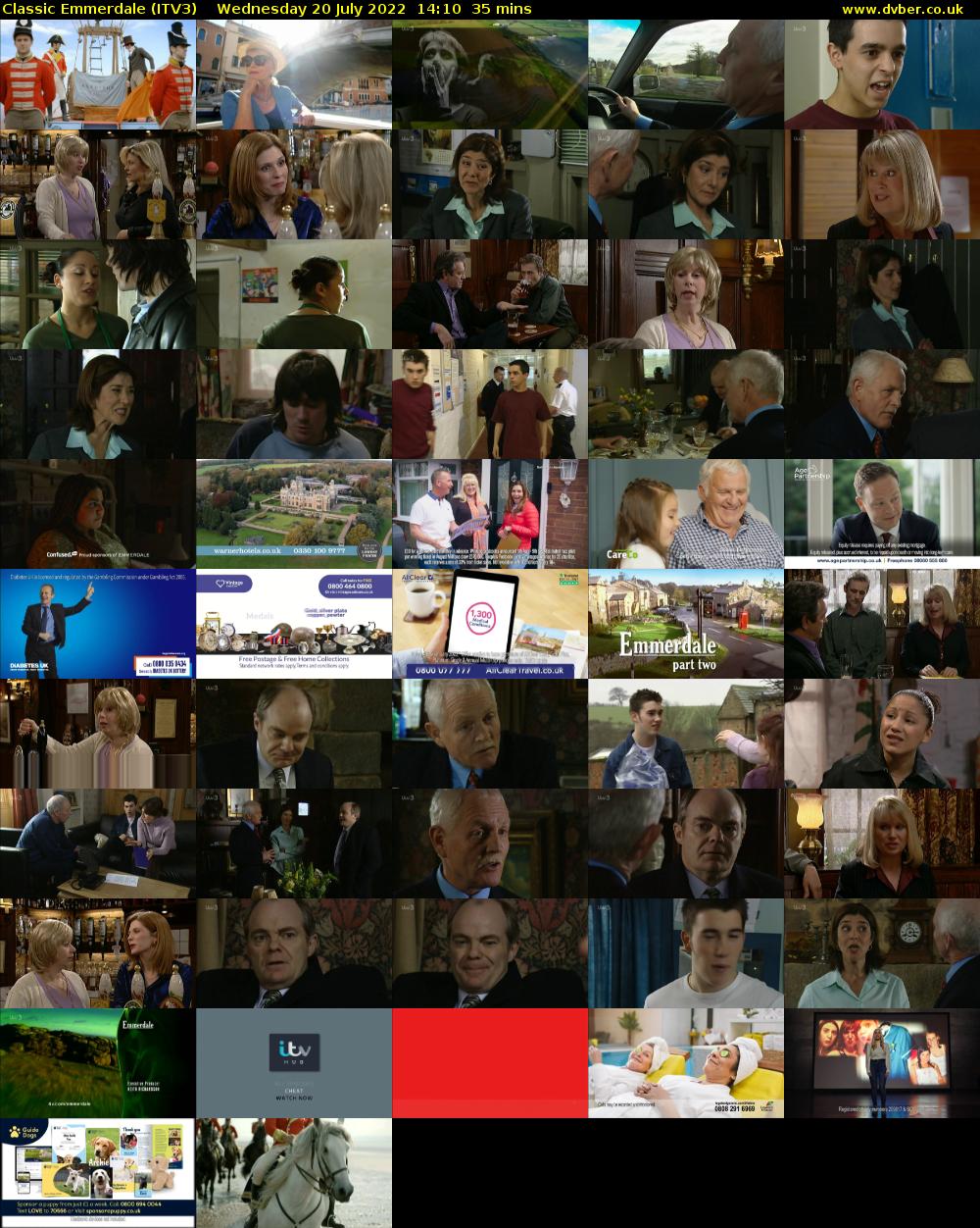 Classic Emmerdale (ITV3) Wednesday 20 July 2022 14:10 - 14:45