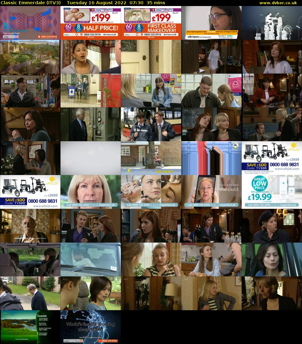 Classic Emmerdale (ITV3) Tuesday 16 August 2022 07:30 - 08:05