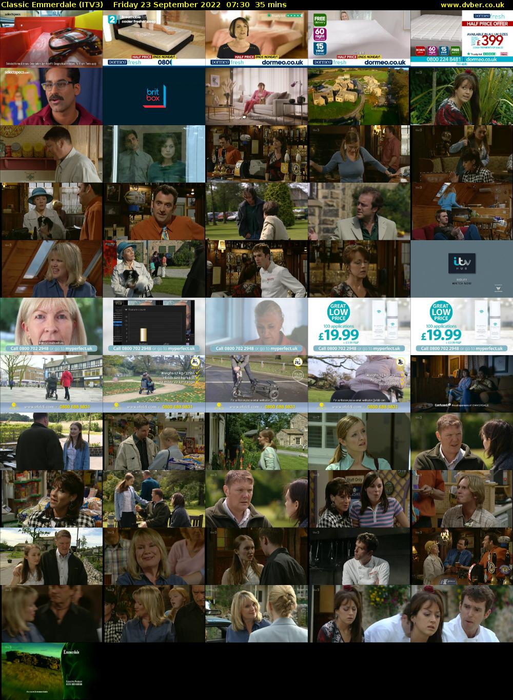 Classic Emmerdale (ITV3) Friday 23 September 2022 07:30 - 08:05