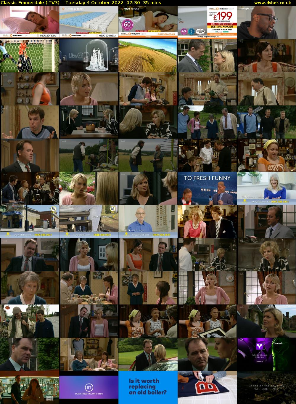 Classic Emmerdale (ITV3) Tuesday 4 October 2022 07:30 - 08:05