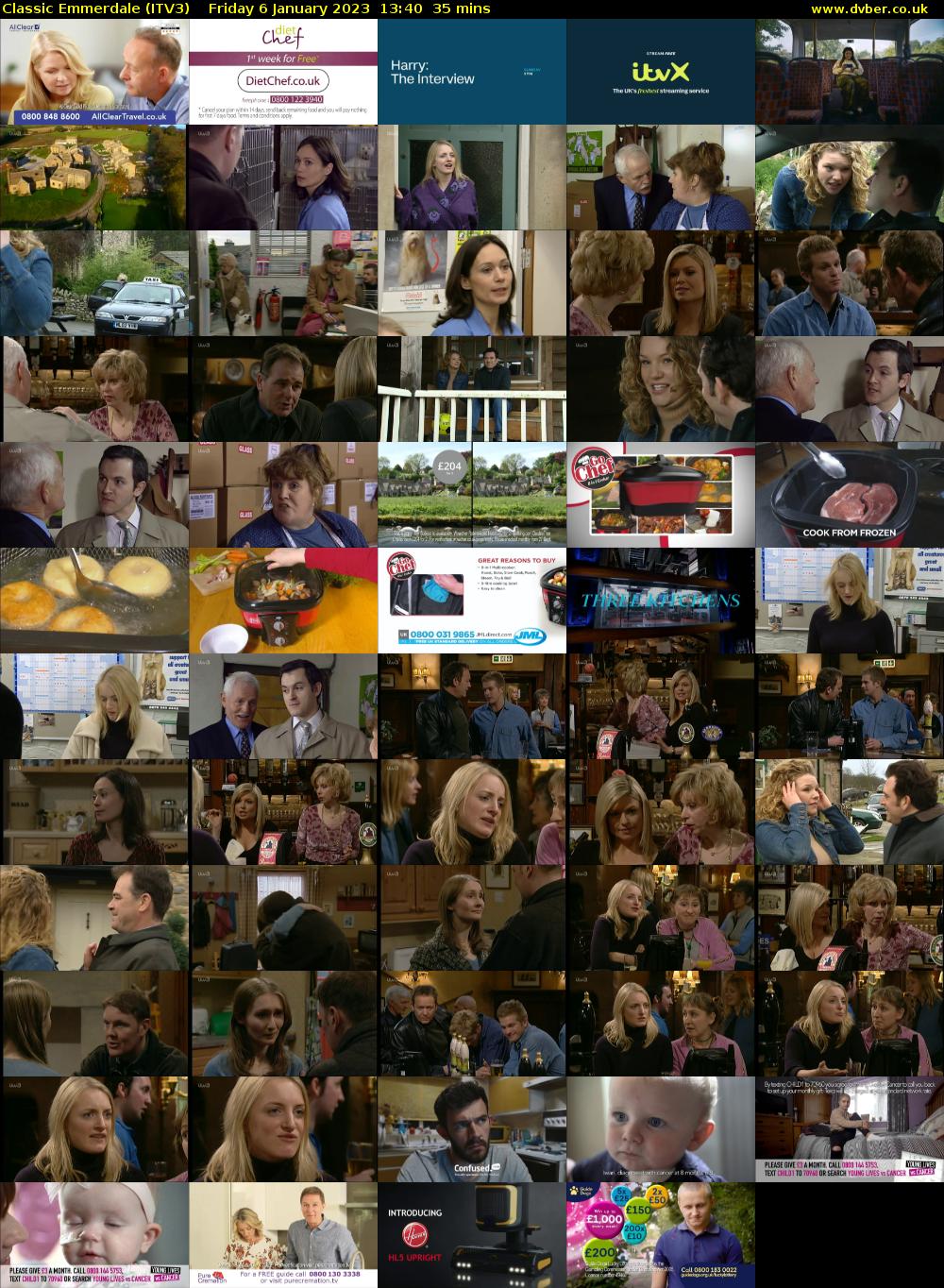 Classic Emmerdale (ITV3) Friday 6 January 2023 13:40 - 14:15