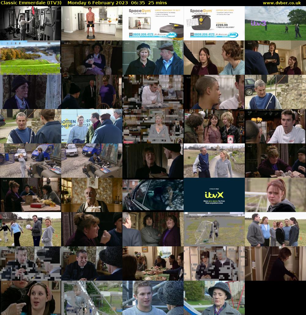 Classic Emmerdale (ITV3) Monday 6 February 2023 06:35 - 07:00