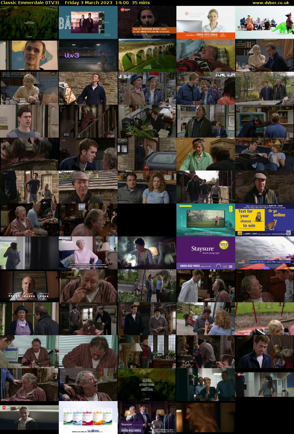 Classic Emmerdale (ITV3) Friday 3 March 2023 14:00 - 14:35