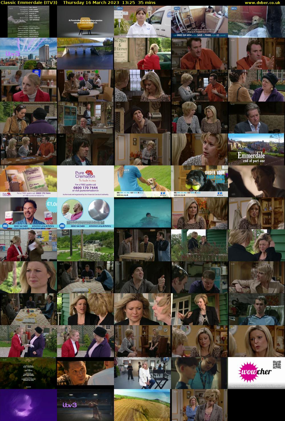 Classic Emmerdale (ITV3) Thursday 16 March 2023 13:25 - 14:00