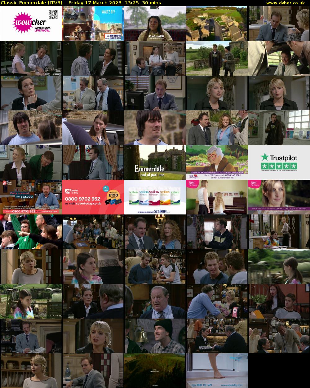 Classic Emmerdale (ITV3) Friday 17 March 2023 13:25 - 13:55