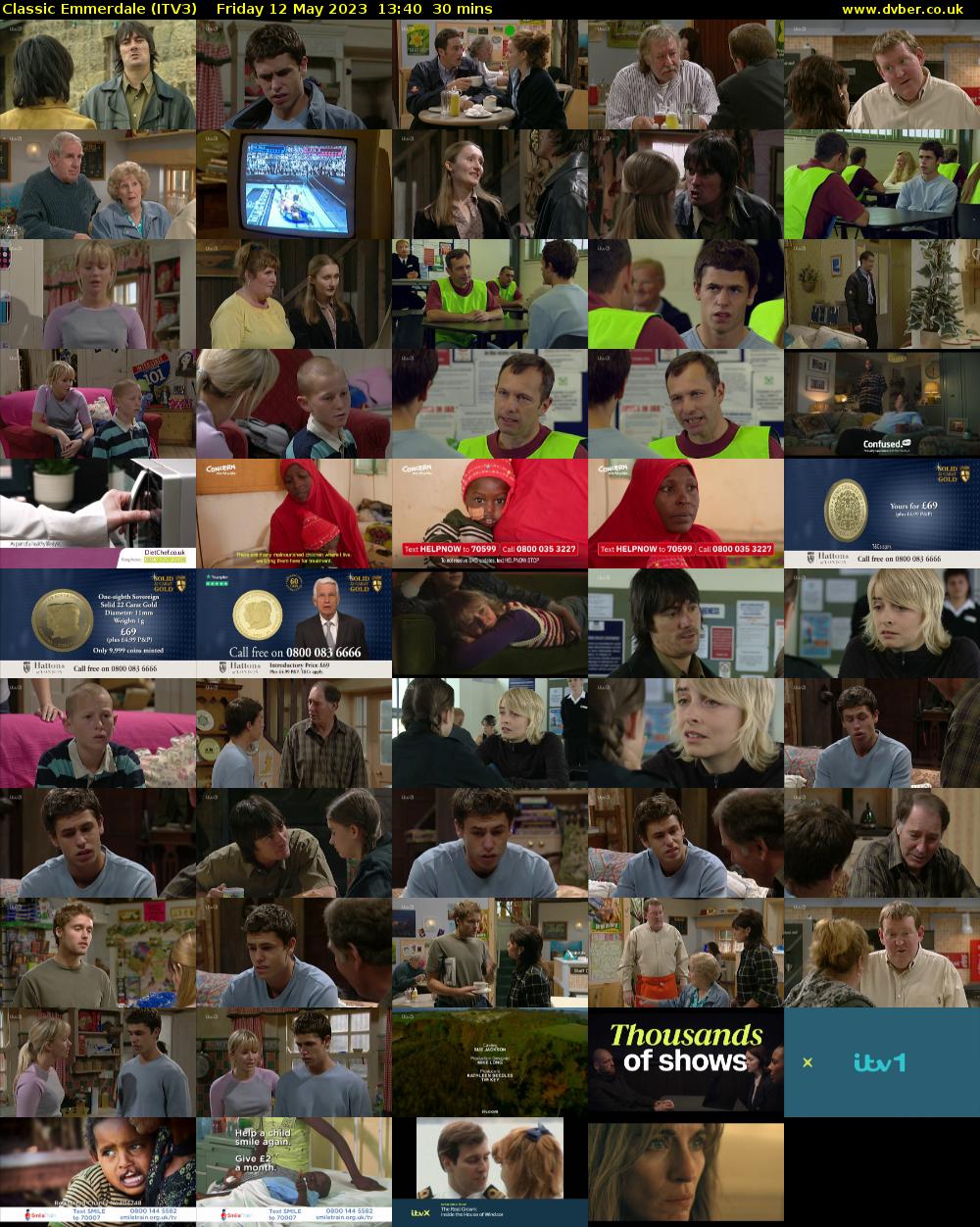 Classic Emmerdale (ITV3) Friday 12 May 2023 13:40 - 14:10