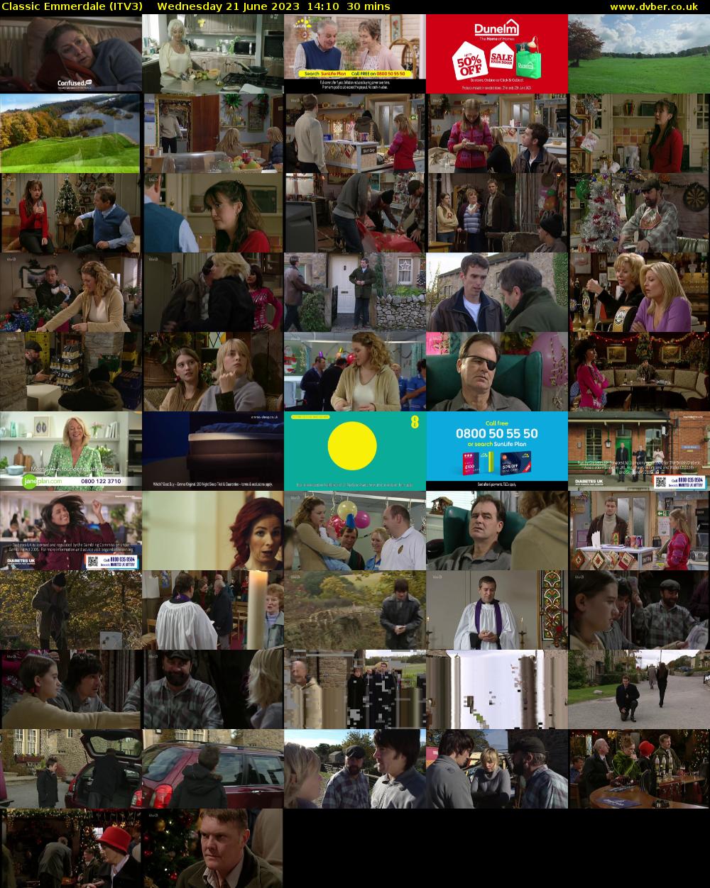 Classic Emmerdale (ITV3) Wednesday 21 June 2023 14:10 - 14:40