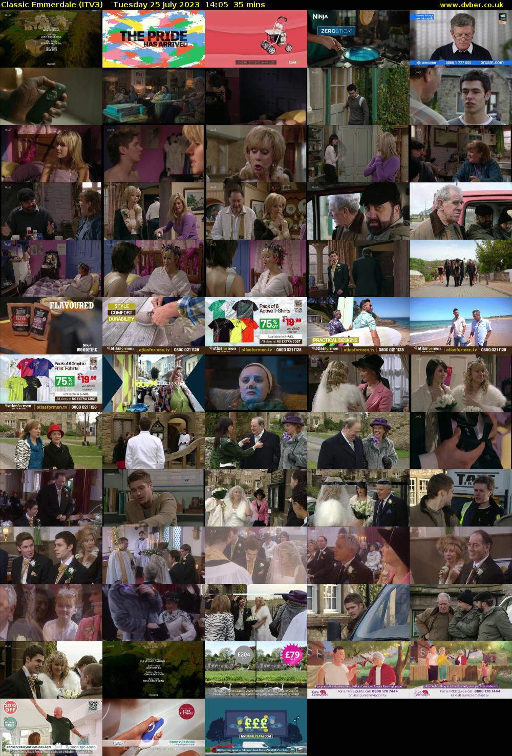 Classic Emmerdale (ITV3) Tuesday 25 July 2023 14:05 - 14:40
