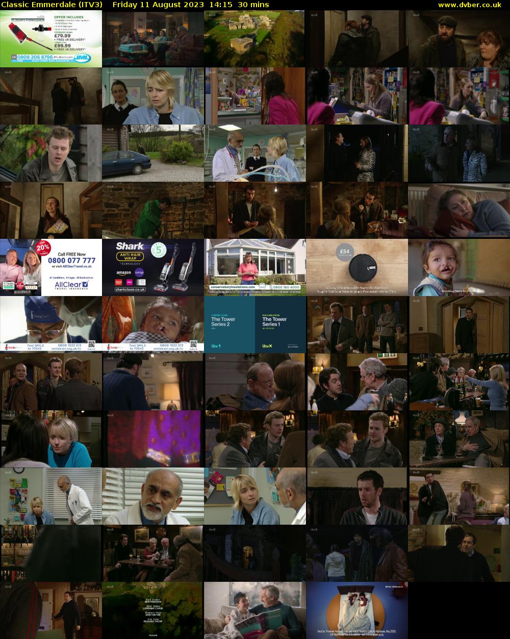 Classic Emmerdale (ITV3) Friday 11 August 2023 14:15 - 14:45