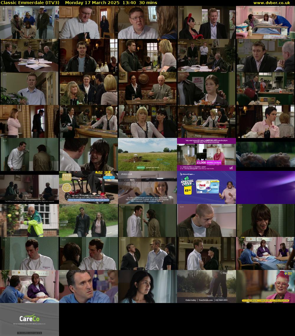 Classic Emmerdale (ITV3) Monday 17 March 2025 13:40 - 14:10