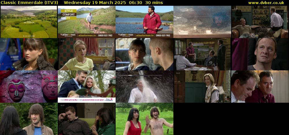 Classic Emmerdale (ITV3) Wednesday 19 March 2025 06:30 - 07:00