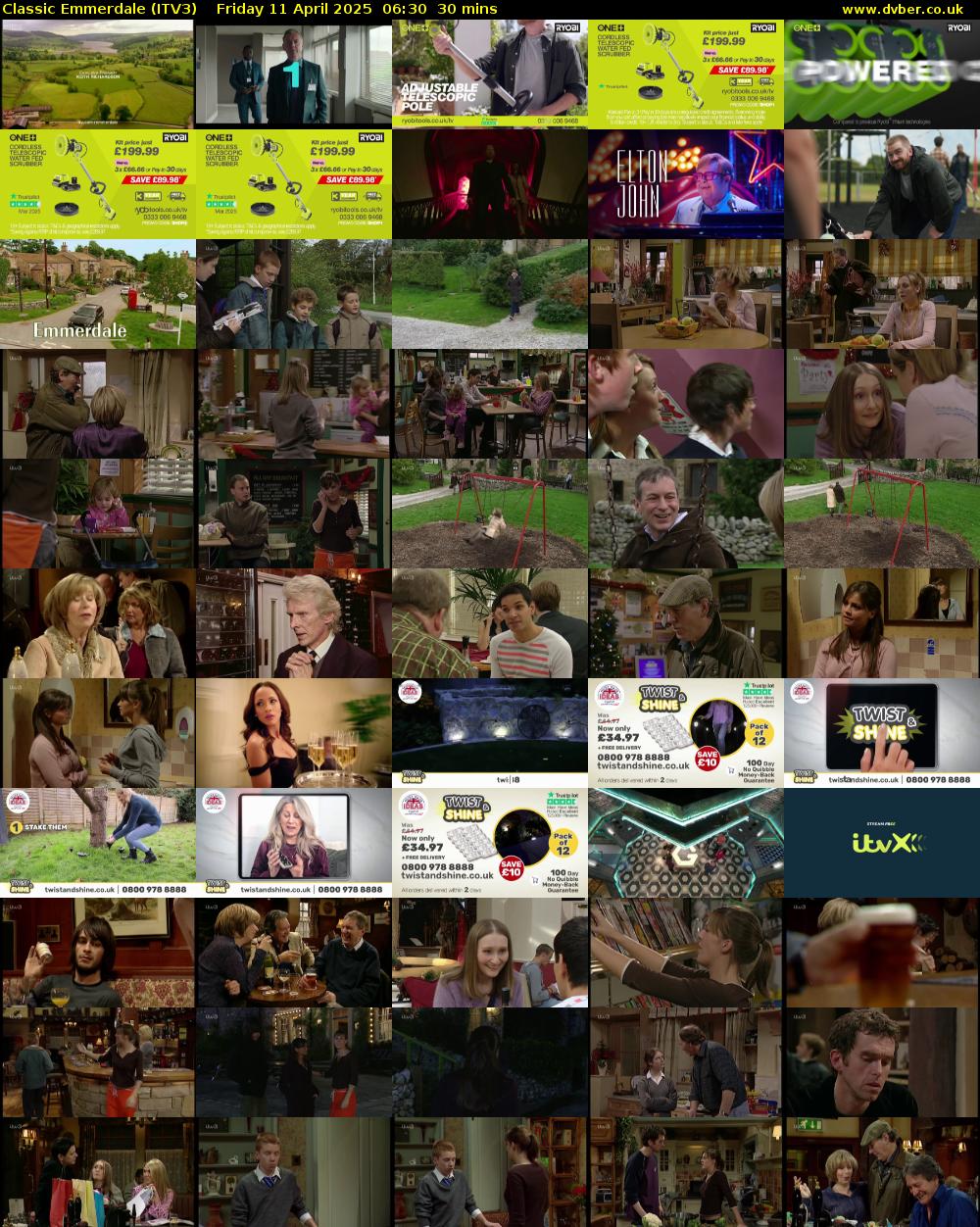 Classic Emmerdale (ITV3) Friday 11 April 2025 06:30 - 07:00