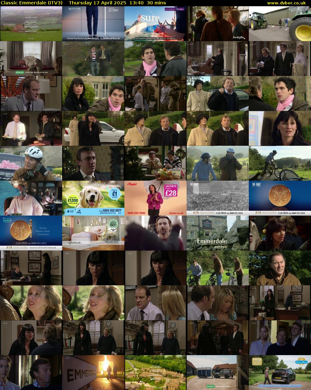 Classic Emmerdale (ITV3) Thursday 17 April 2025 13:40 - 14:10