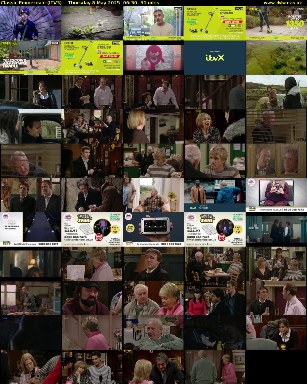 Classic Emmerdale (ITV3) Thursday 8 May 2025 06:30 - 07:00
