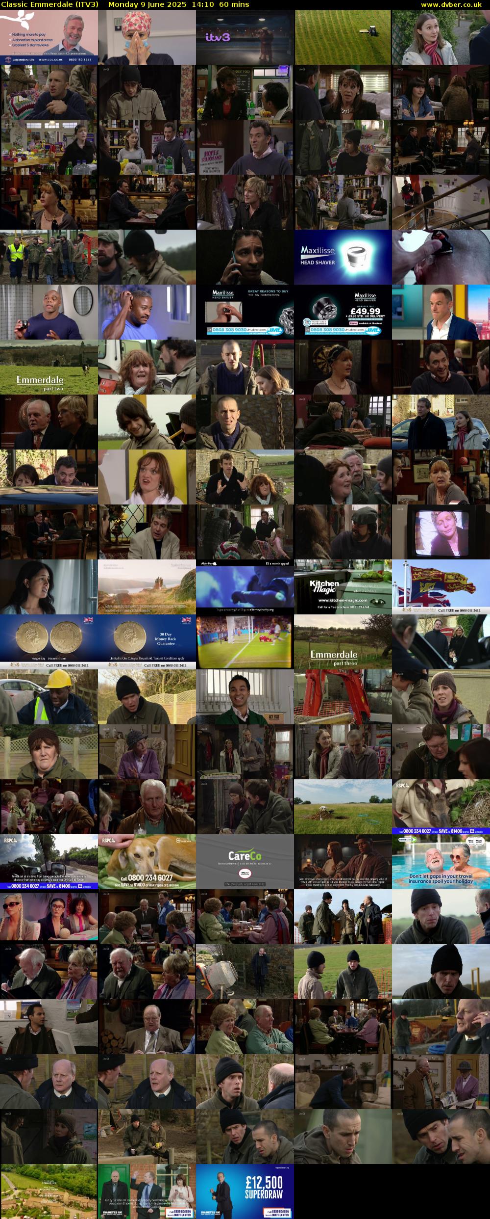 Classic Emmerdale (ITV3) Monday 9 June 2025 14:10 - 15:10