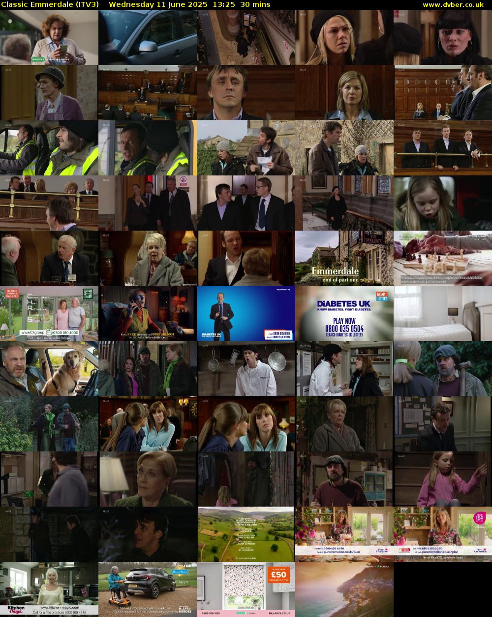 Classic Emmerdale (ITV3) Wednesday 11 June 2025 13:25 - 13:55