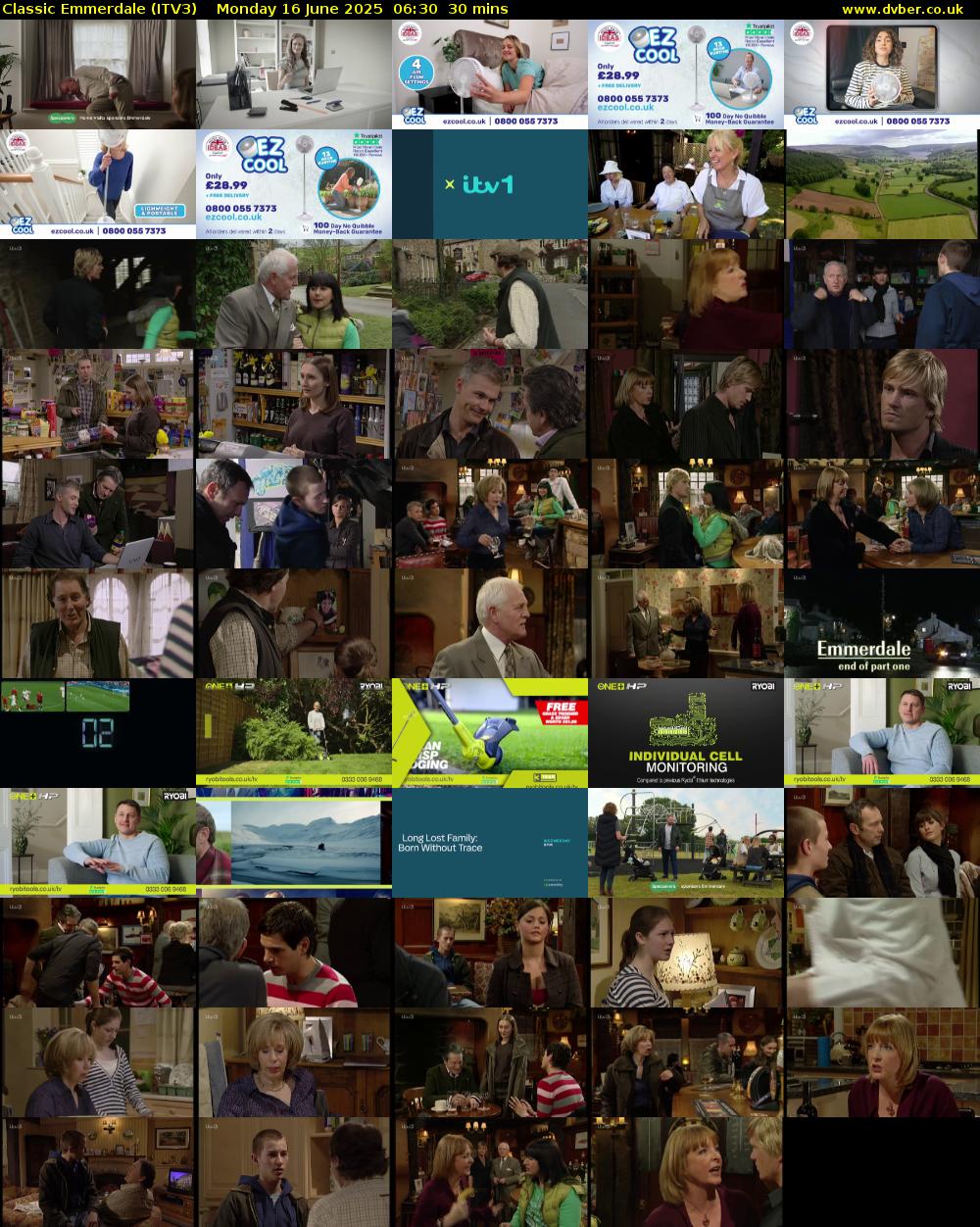 Classic Emmerdale (ITV3) Monday 16 June 2025 06:30 - 07:00