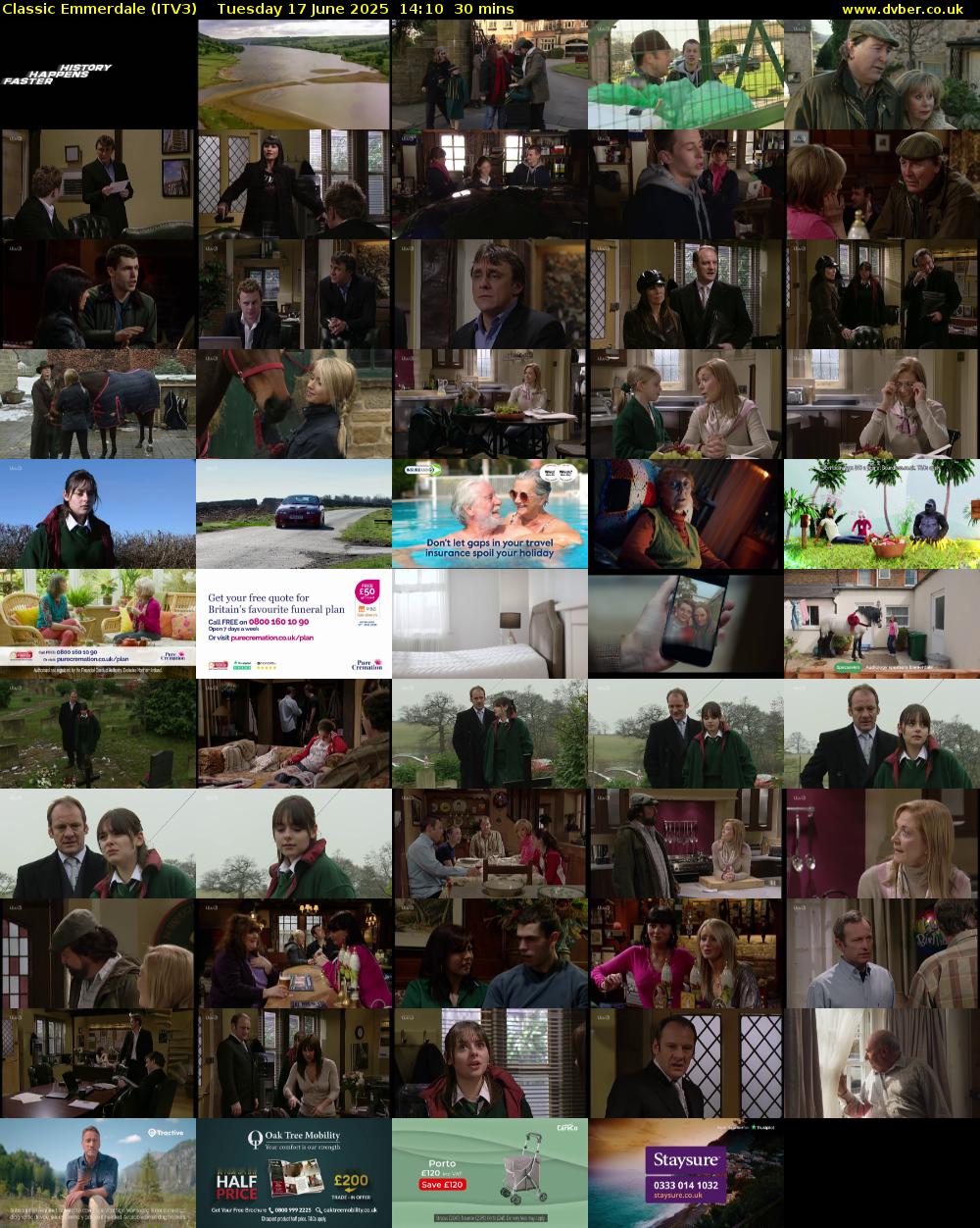 Classic Emmerdale (ITV3) Tuesday 17 June 2025 14:10 - 14:40