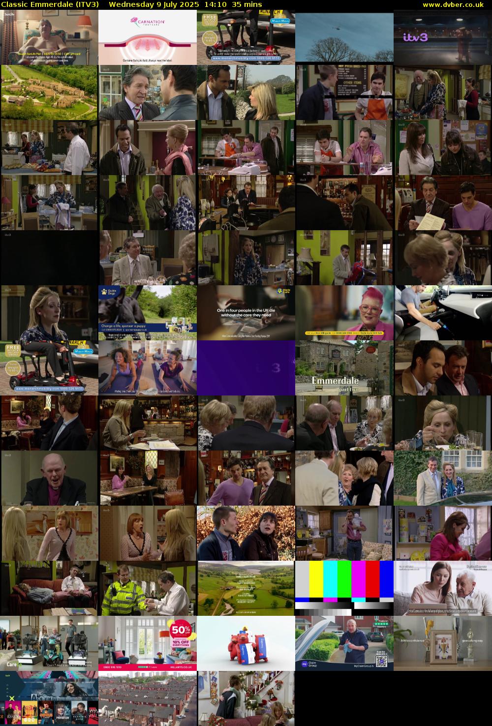 Classic Emmerdale (ITV3) Wednesday 9 July 2025 14:10 - 14:45