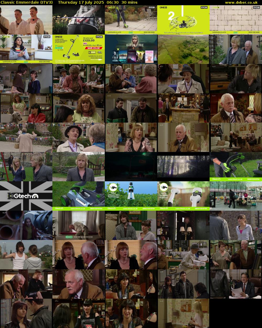 Classic Emmerdale (ITV3) Thursday 17 July 2025 06:30 - 07:00