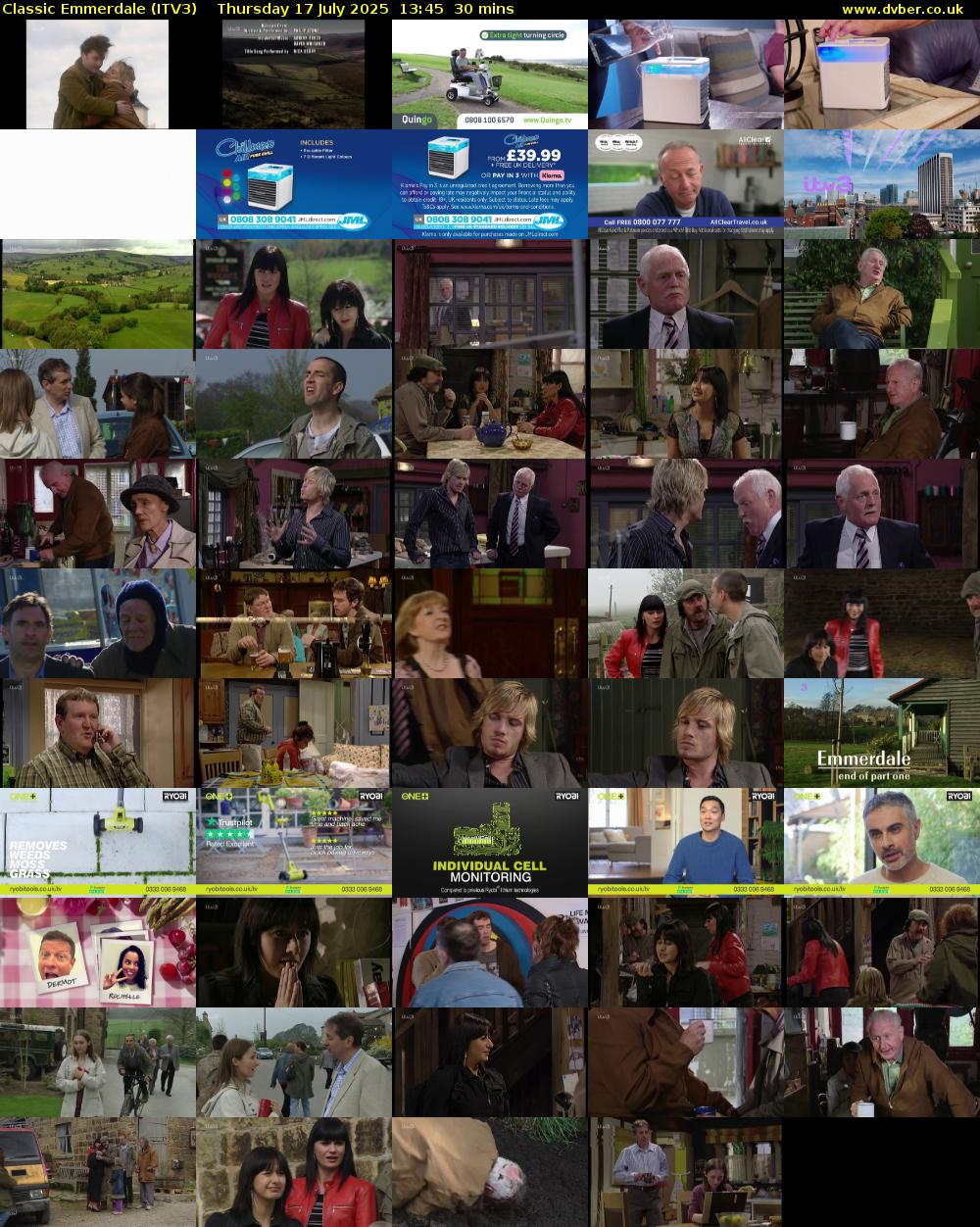 Classic Emmerdale (ITV3) Thursday 17 July 2025 13:45 - 14:15