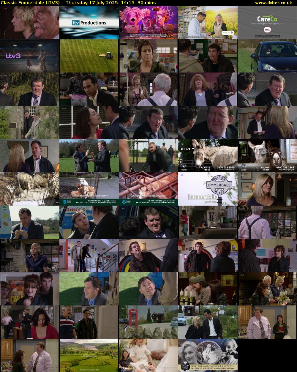 Classic Emmerdale (ITV3) Thursday 17 July 2025 14:15 - 14:45