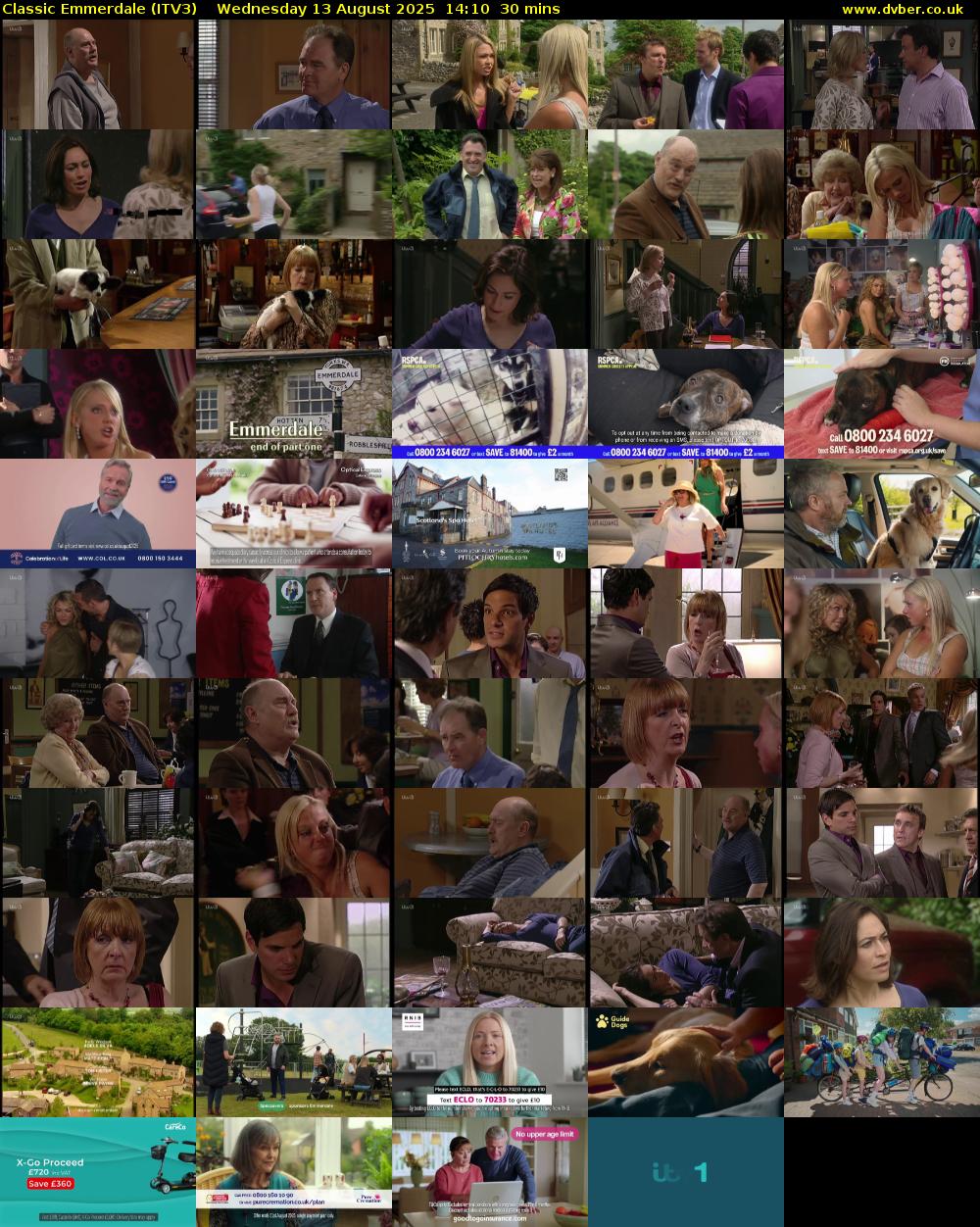 Classic Emmerdale (ITV3) Wednesday 13 August 2025 14:10 - 14:40