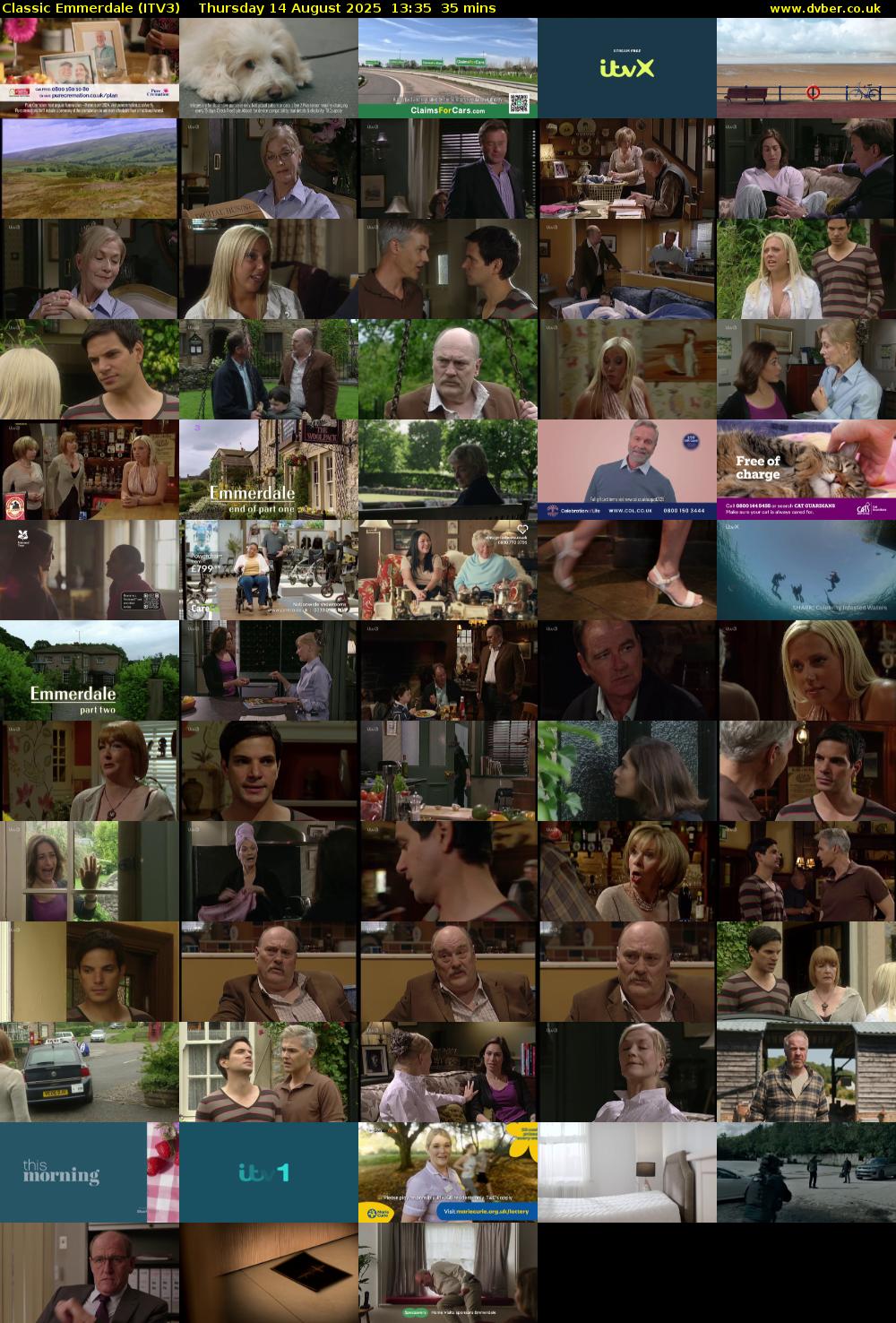 Classic Emmerdale (ITV3) Thursday 14 August 2025 13:35 - 14:10