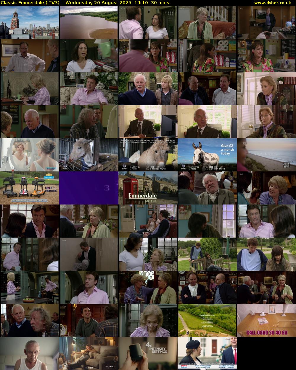 Classic Emmerdale (ITV3) Wednesday 20 August 2025 14:10 - 14:40
