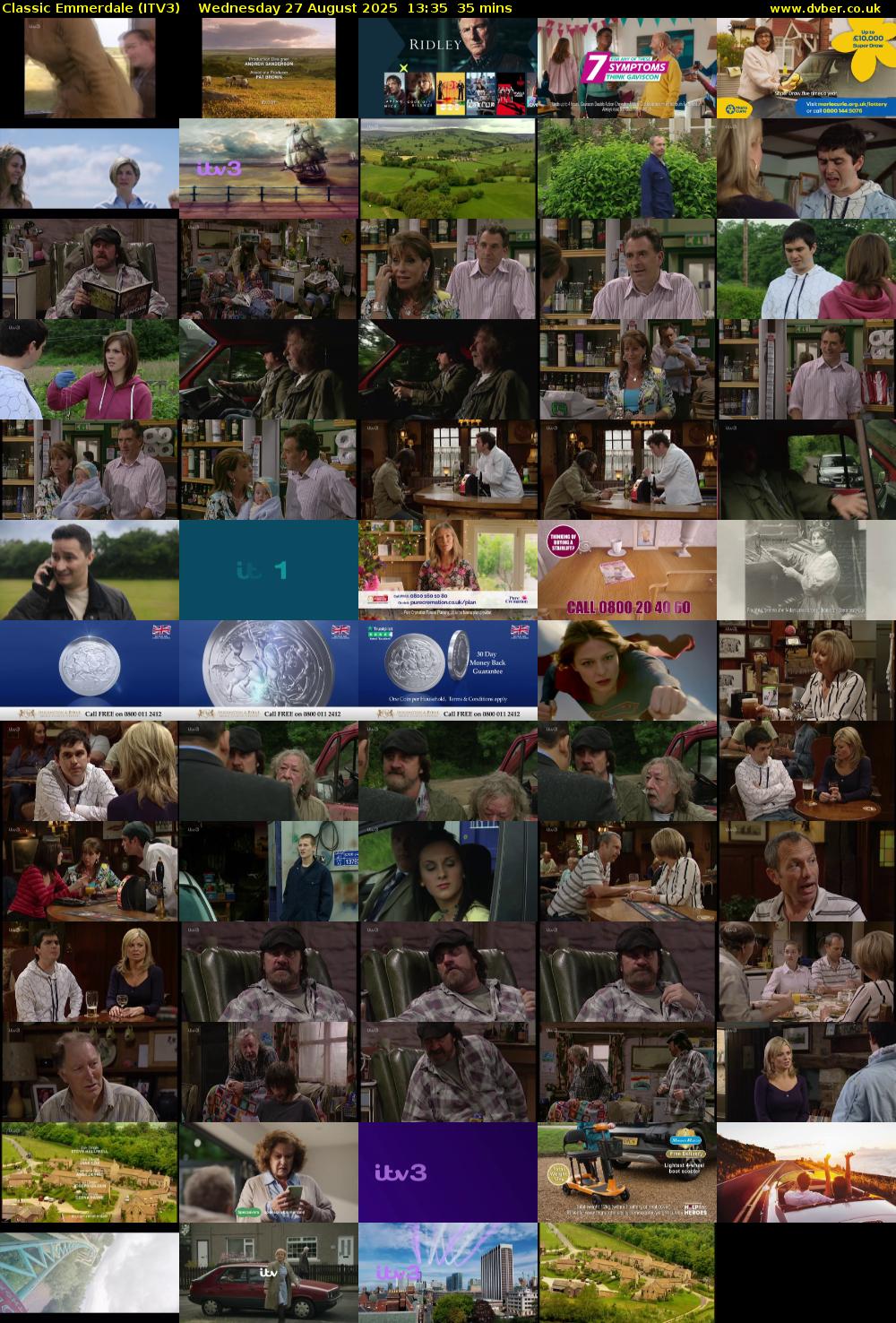 Classic Emmerdale (ITV3) Wednesday 27 August 2025 13:35 - 14:10