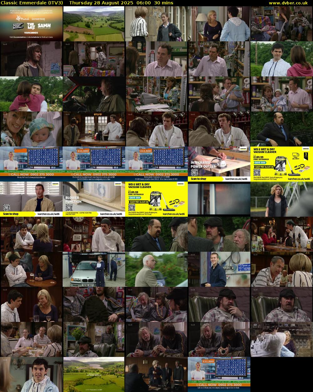 Classic Emmerdale (ITV3) Thursday 28 August 2025 06:00 - 06:30