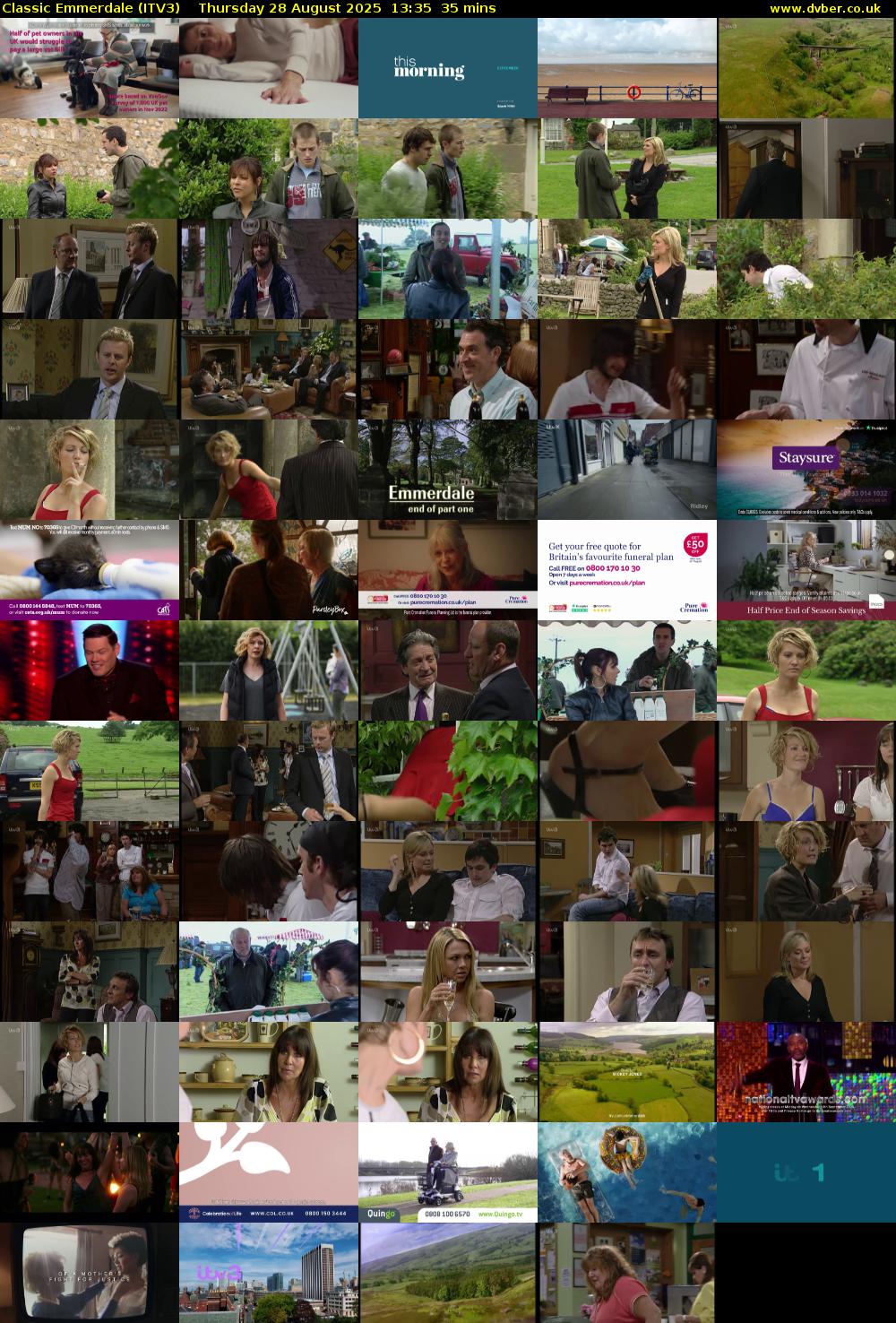 Classic Emmerdale (ITV3) Thursday 28 August 2025 13:35 - 14:10
