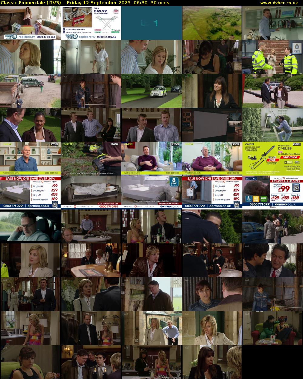 Classic Emmerdale (ITV3) Friday 12 September 2025 06:30 - 07:00