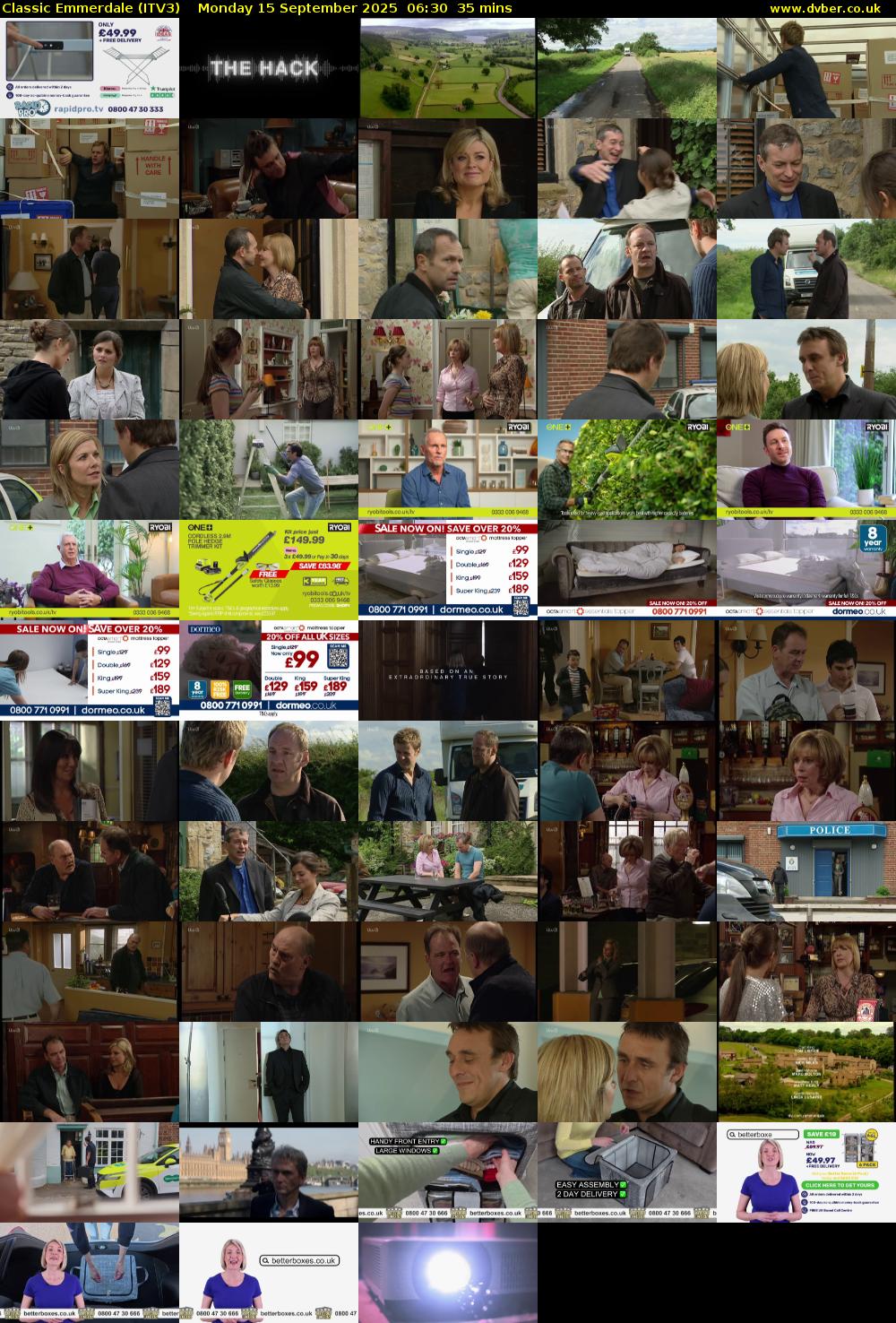 Classic Emmerdale (ITV3) Monday 15 September 2025 06:30 - 07:05