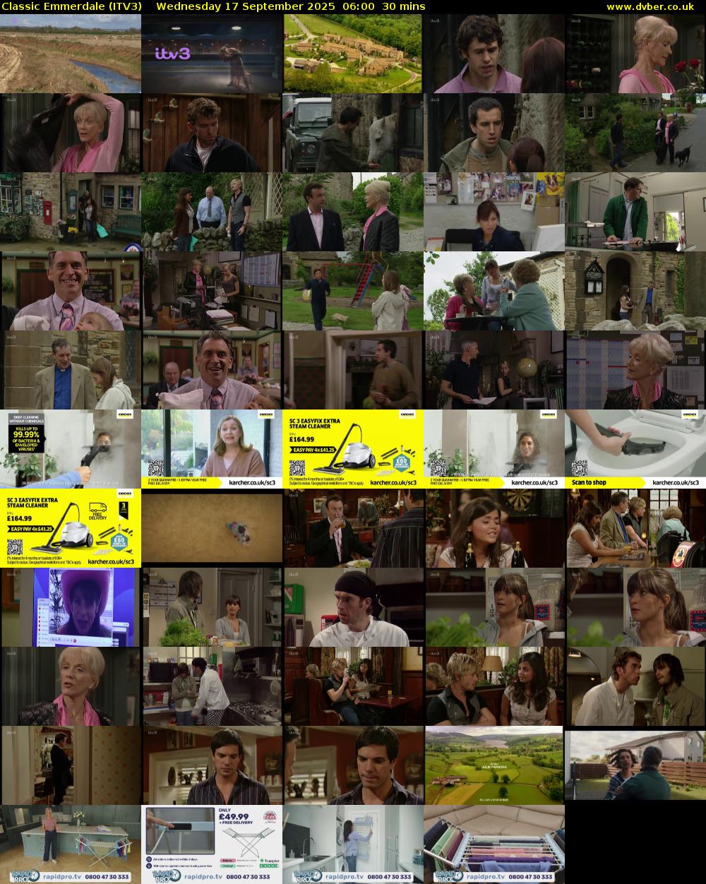 Classic Emmerdale (ITV3) Wednesday 17 September 2025 06:00 - 06:30