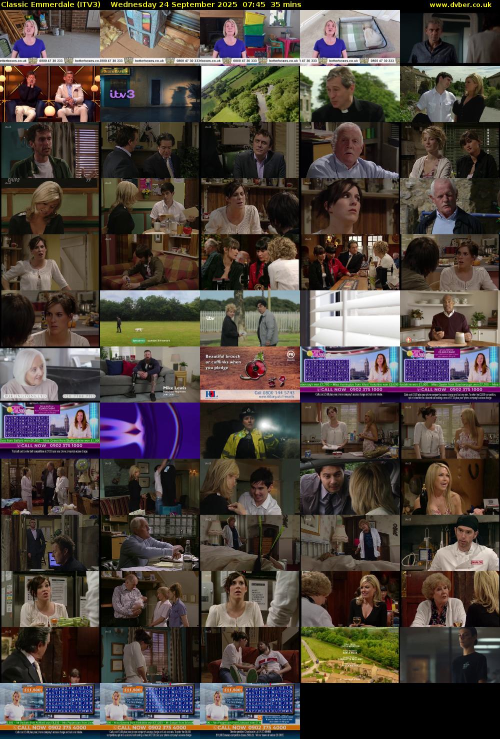 Classic Emmerdale (ITV3) Wednesday 24 September 2025 07:45 - 08:20